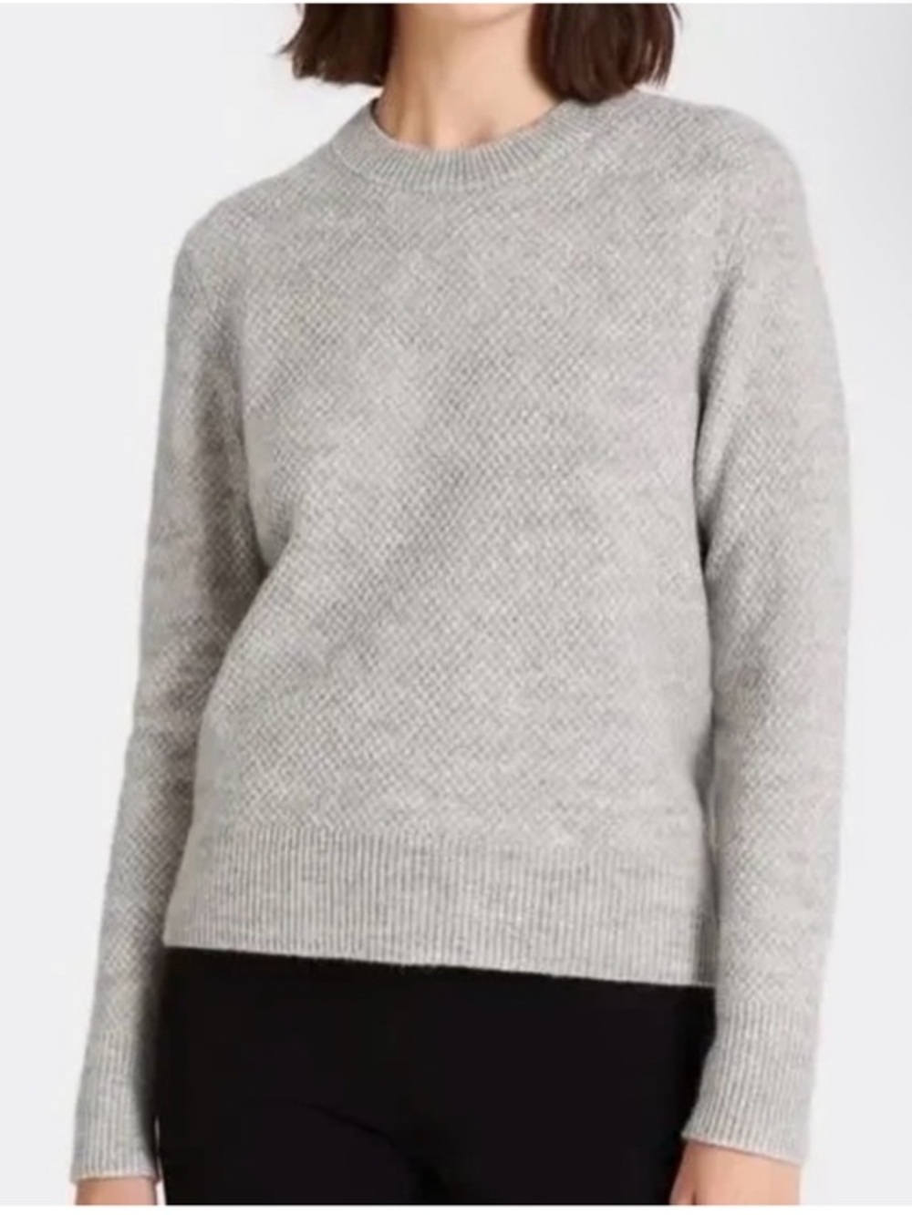 Quince Wool Alpaca Blend Sweater Diamond Stitch Size XS